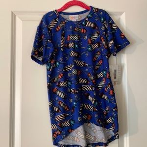 Lularoe Gracie tunic size 8 blue fireworks